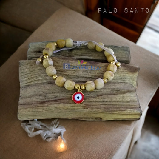 Pulsera Palo Santo y ojo turco