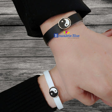 Pulseras de cuero Yin Yang