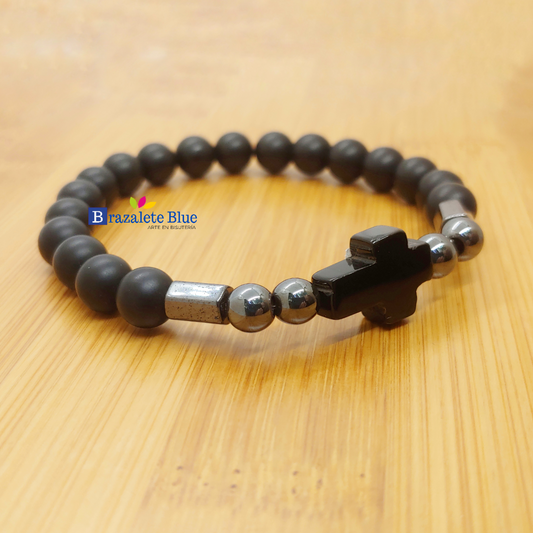 Pulsera de Cruz Onix