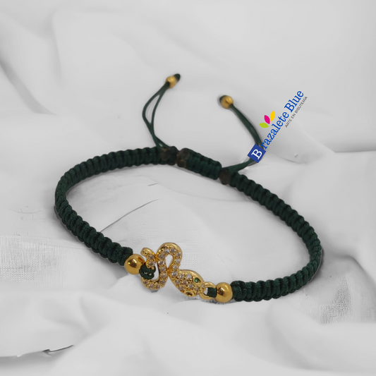 Pulsera con dije de serpiente